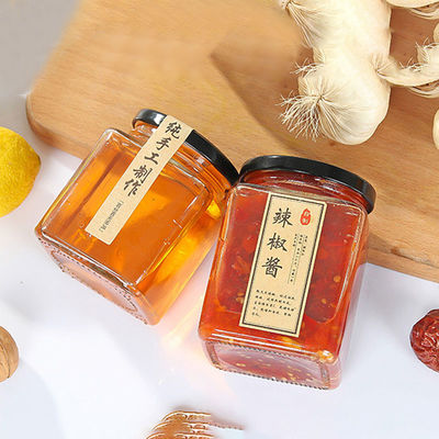 Barattoli di vetro ermetici del miele, contenitori di stoccaggio spessi della cucina della parete di vetro fornitore