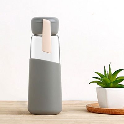 La bottiglia di acqua di vetro infrangibile BPA libera il materiale del borosilicato per l'ufficio fornitore