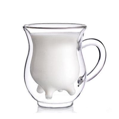 Forma di vetro doppia del capezzolo della vacca da latte della tazza del vitello sveglio non facile a rotto fornitore