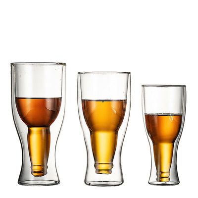 Bicchieri doppi del borosilicato, tazze riutilizzabili di Pong della birra della radura fornitore