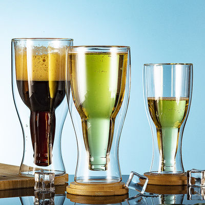 Bicchieri doppi del borosilicato, tazze riutilizzabili di Pong della birra della radura fornitore