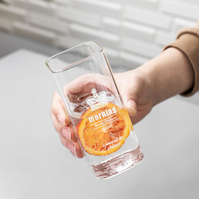 Tazza di vetro quadrata fatta a mano, tazze sottili del vetro borosilicato della parete per bere fornitore