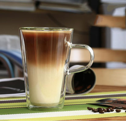 Le lavastoviglie/la tazza caffè di vetro di microonde 3,58 misura l'alta progettazione in pollici elegante fornitore
