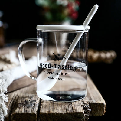 Chiara 500ml tazza di vetro fatta a mano, tazza di caffè riutilizzabile di vetro di stile nordico fornitore