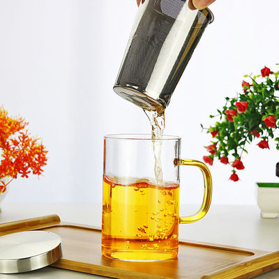Capacità di vetro fredda 300ml/400ml della tazza di Infuser del tè del creatore di tè di miscela per la casa fornitore