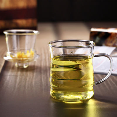 Tazza di tè più spessa di filtrazione del fiore del tè della tazza di vetro termoresistente di Infuser con la maniglia fornitore