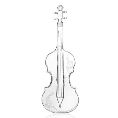 Decantatore d'annata a forma di del whiskey del violino creativo, caraffa di vetro a parete semplice del vino fornitore