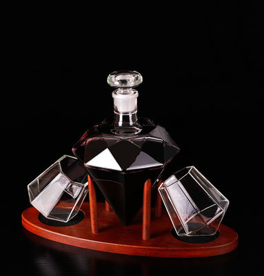 peso leggero di vetro della bottiglia del decantatore del vino del diamante 1000ml per vino rosso/whiskey fornitore