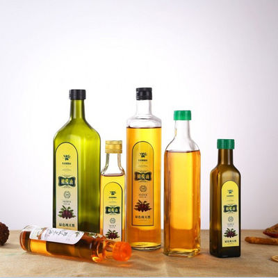 Vetro vuoto bottiglie di olio d'oliva 250 ml/500ml, vetro amichevole del decantatore dell'olio d'oliva di Eco fornitore
