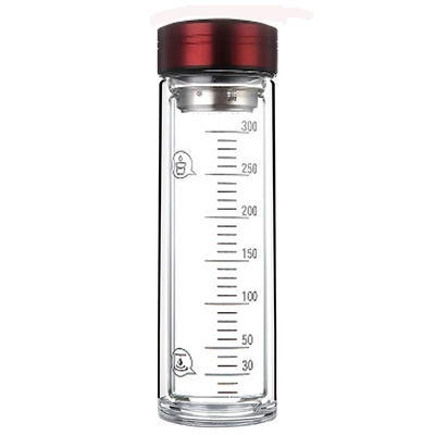 Bottiglia di acqua di vetro doppia portatile con il filtro/bene durevole di gomma della guarnizione fornitore