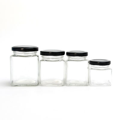Barattoli di vetro di Candy del miele quadrato dell'ape, contenitore di alimento di vetro durevole di facile impiego fornitore