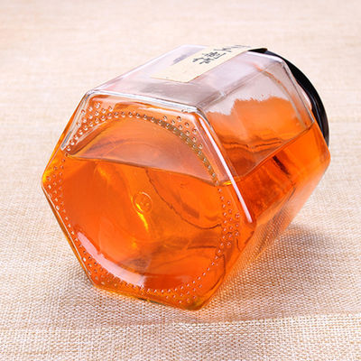 Forma esagonale del barattolo di vetro accatastabile fatto a mano dell'inceppamento piccola per stoccaggio dell'alimento fornitore