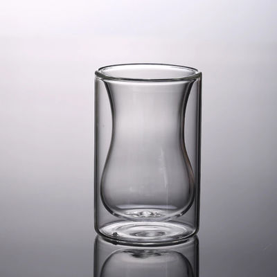 Tazza di vetro doppia saltata della bocca termoresistente 120ml fornitore