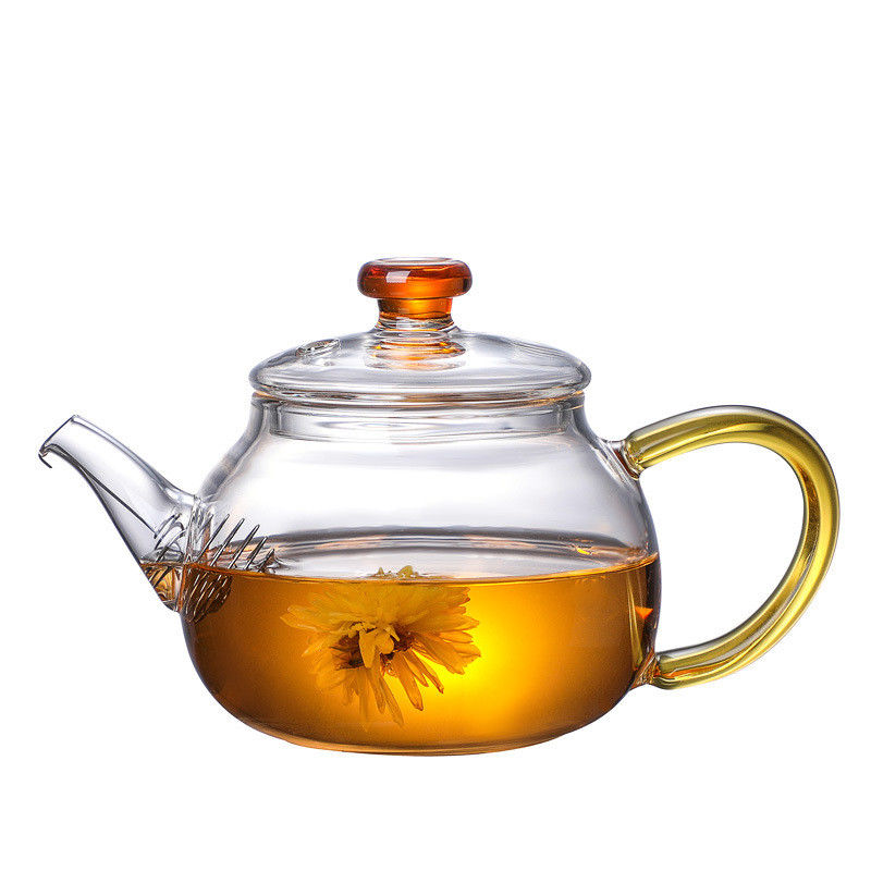Teiera di vetro temperata alto borosilicato, insieme di tè trasparente di fioritura fornitore