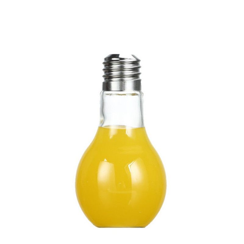 Bottiglia di vetro della bevanda di forma della lampadina con capacità cliente delle paglie/del coperchio fornitore