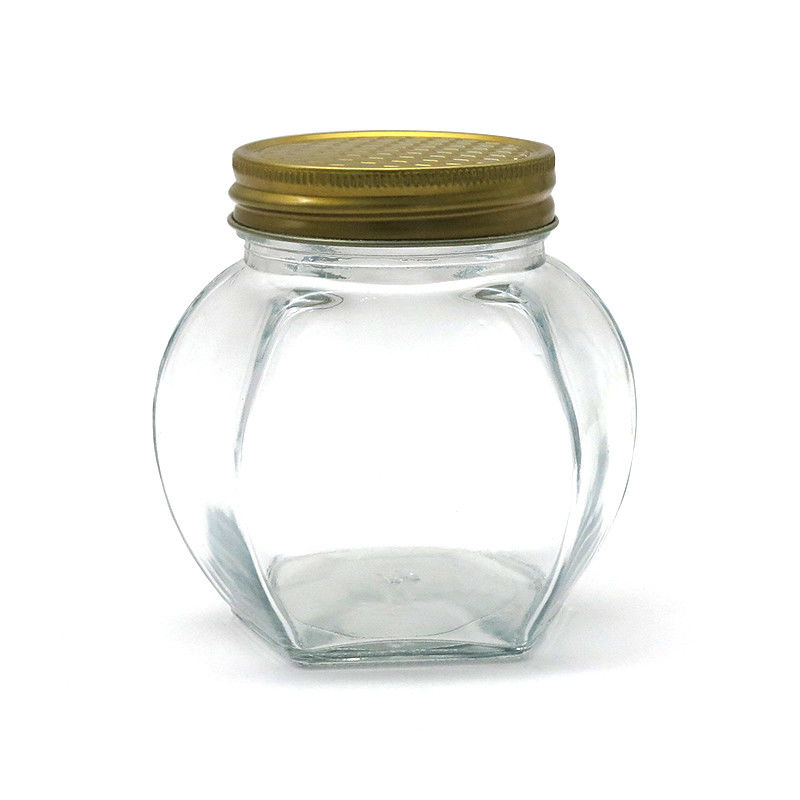 Barattolo ermetico sicuro del miele dell'alimento trasparente, barattoli di vetro di esagono del miele di stoccaggio fornitore
