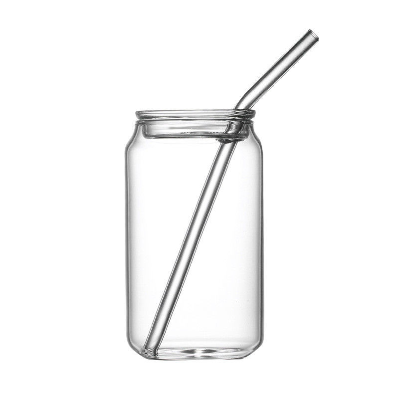 La chiavetta riutilizzabile del vetro borosilicato con le paglie, macchia le tazze di vetro libere del cappuccino fornitore