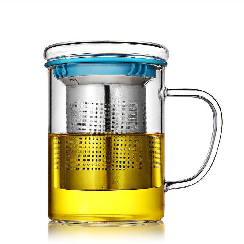 Rompa il peso leggero di vetro resistente della tazza di Infuser del tè per bevande calde/fredde fornitore