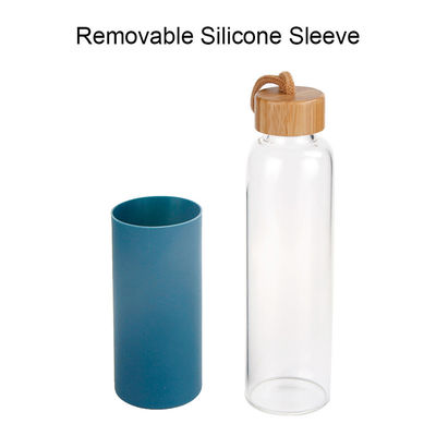 Progettazione aperta della bocca della bottiglia di acqua di vetro portatile non tossica facile portare fornitore