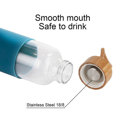 Progettazione aperta della bocca della bottiglia di acqua di vetro portatile non tossica facile portare fornitore