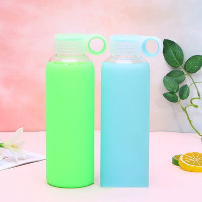 Bottiglia di acqua di vetro della manica protettiva del silicone per gli sport all'aperto Eco amichevole fornitore