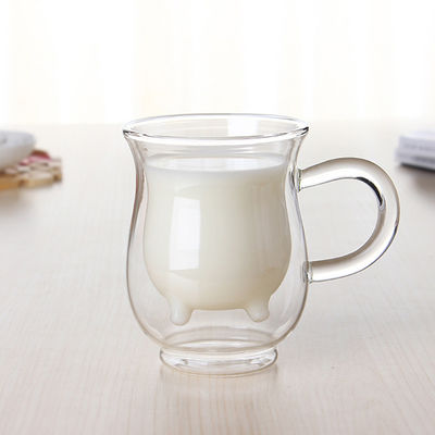 Forma di vetro doppia del capezzolo della vacca da latte della tazza del vitello sveglio non facile a rotto fornitore