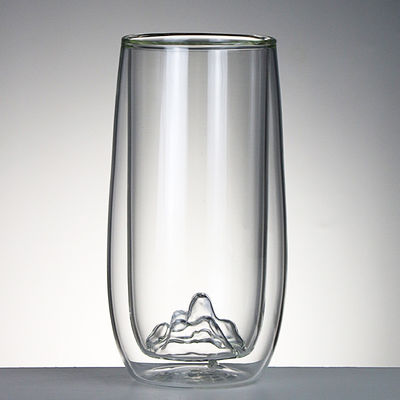 Le tazze da caffè della radura di Shap della montagna, borosilicato hanno isolato la tazza di vetro doppia fornitore
