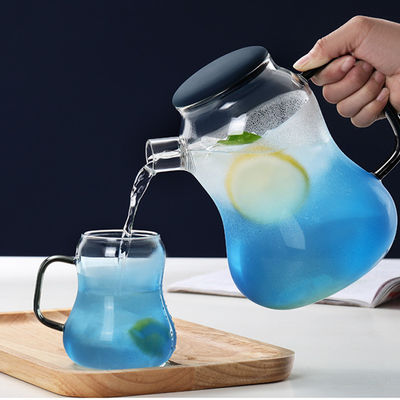 Caraffa di vetro fatta a mano con la tazza, grande caraffa dell'acqua per la casa/ristorante fornitore