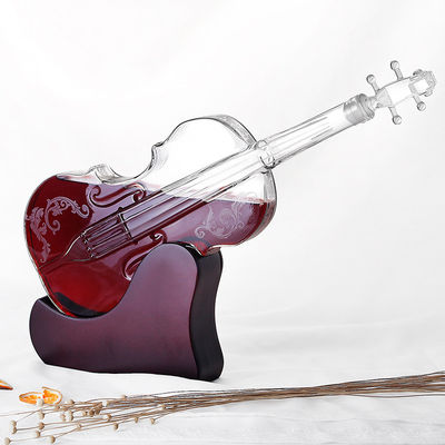 Decantatore d'annata a forma di del whiskey del violino creativo, caraffa di vetro a parete semplice del vino fornitore