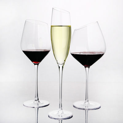 Vetro di vino inclinato di industrie 450ml, vetri di cristallo a forma di unici di Champagne fornitore