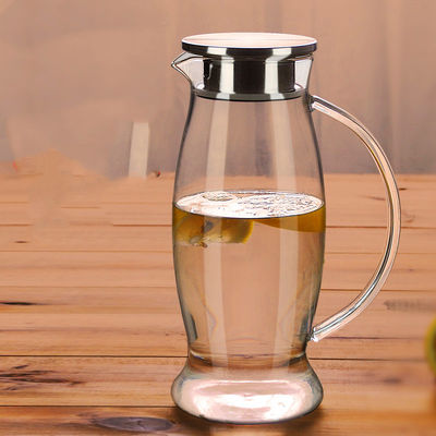 50 Oz hanno ghiacciato la caraffa per l'acqua di vetro del tè con il coperchio/becco dell'acciaio inossidabile di facile impiego fornitore