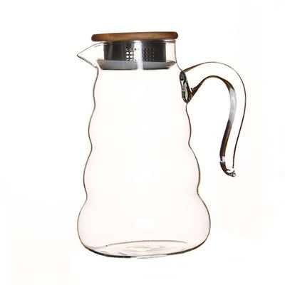 Caraffa di vetro termoresistente della bevanda del succo della caraffa per l'acqua con colore della radura del coperchio fornitore