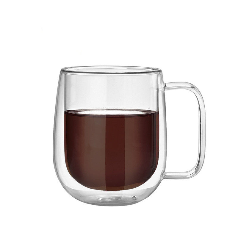 Tazze del caffè espresso isolate maniglia facile della tenuta, tazza del latte del vetro borosilicato fornitore